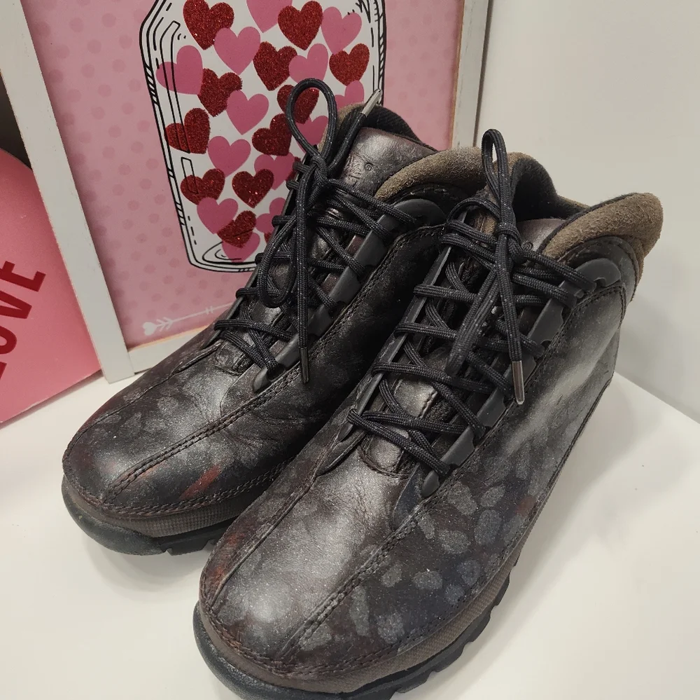 🖤 Vintage Y2K Timberland Euro Hiker Multicolor Lace Up Ankle Boots, Black, 7 - Picture 5 of 16